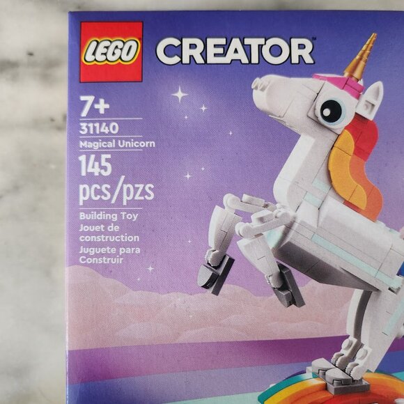 LEGO Creator 3 n1 Magical Unicorn Seahorse Peacock Rainbow 31140 Easter Basket G - Picture 11 of 13